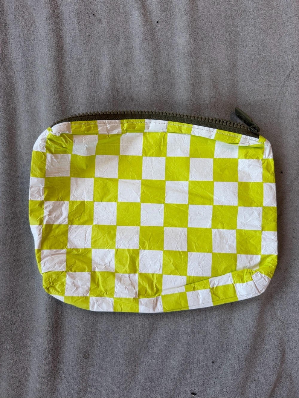 ALOHA Collection Yellow and White Checkerboard Wristlet Clutch
